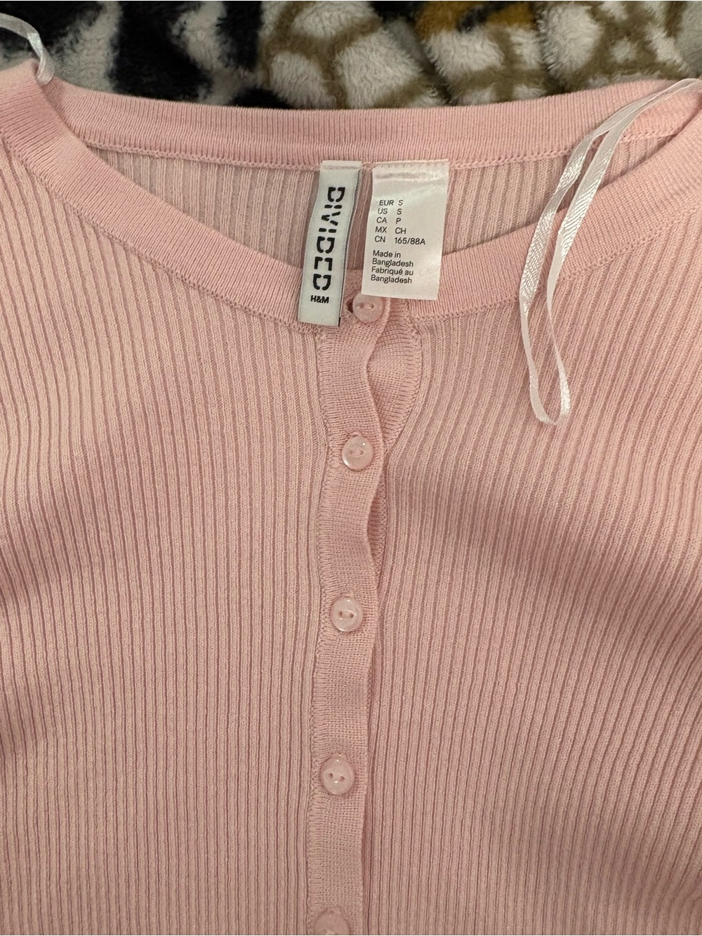 ' Pink Ribbed Long-Sleeve Henley Top - Picture 3 of 3